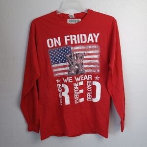American Flag on Friday We Wear Red Remember Everyone Deploye Shirt Men's Shirt
